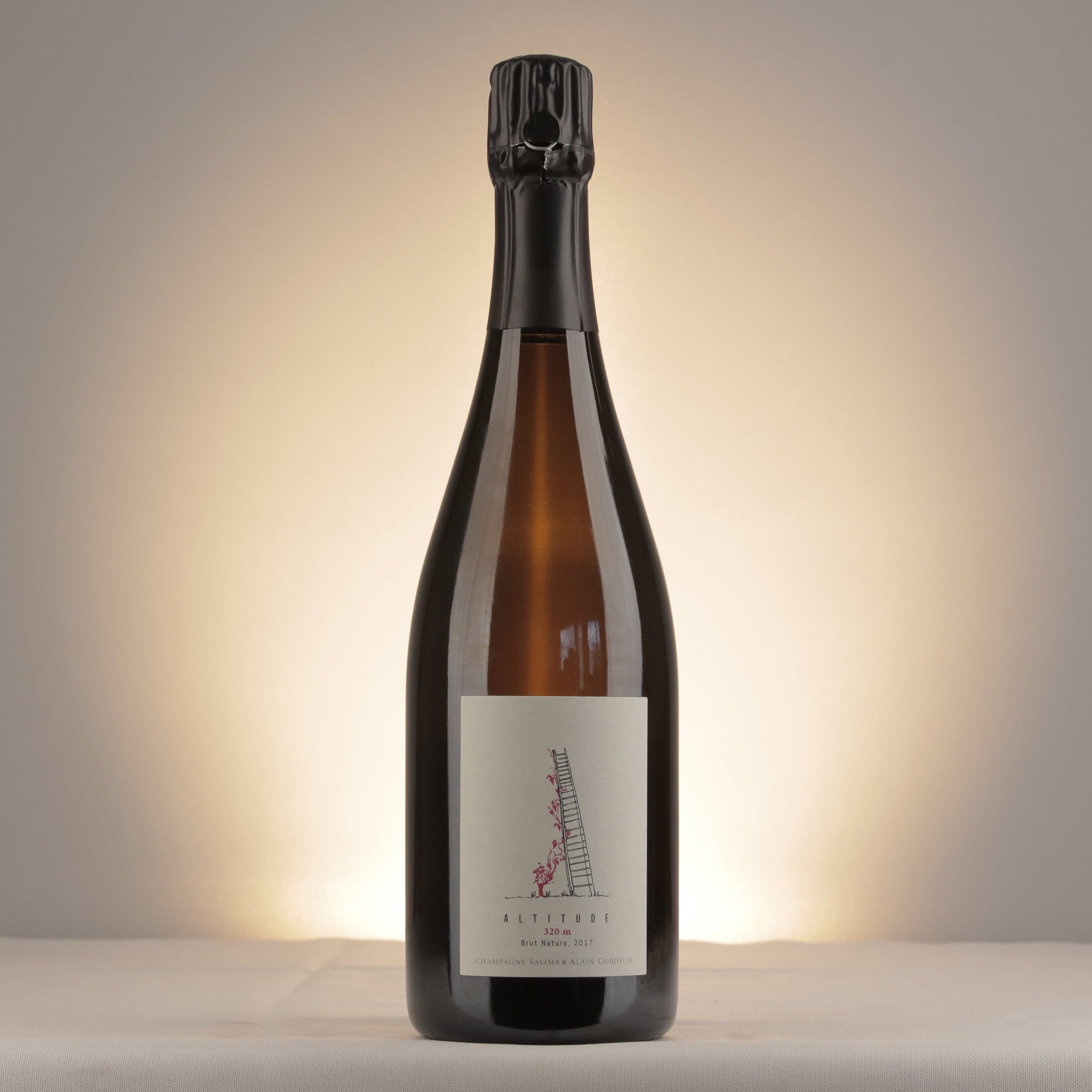 Salima & Alain Cordeuil Altitude 320m Brut Nature Champagne 2017 Bottle front