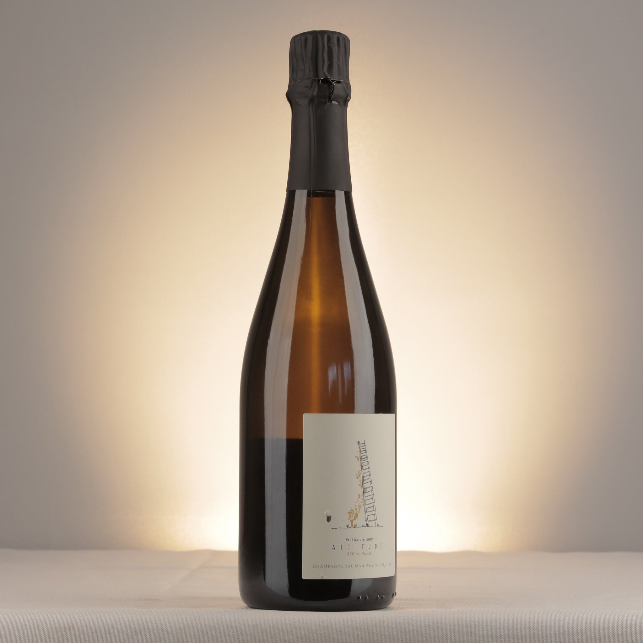 Salima & Alain Cordeuil Altitude 350m Brut Nature Champagne 2019 Bottle label