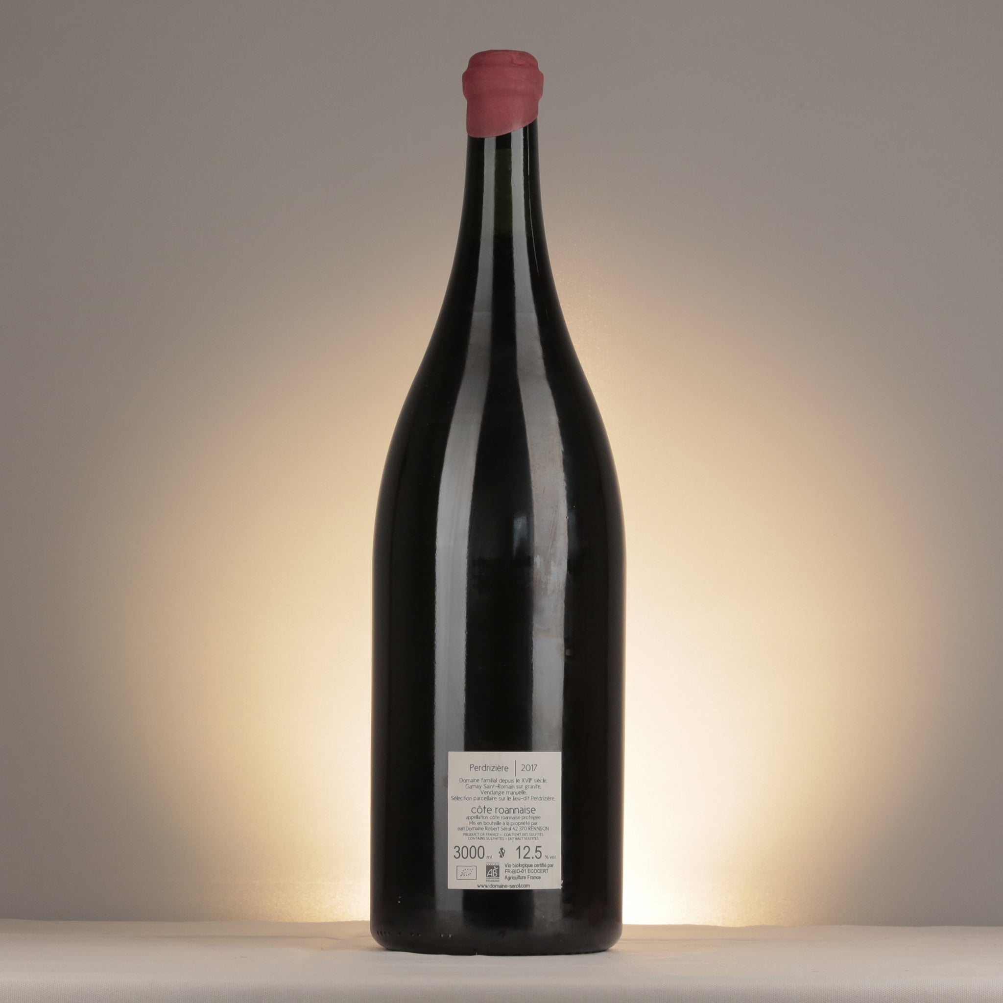 Domaine Sérol Côte Roannaise Perdrizière 2017 Jeroboam back