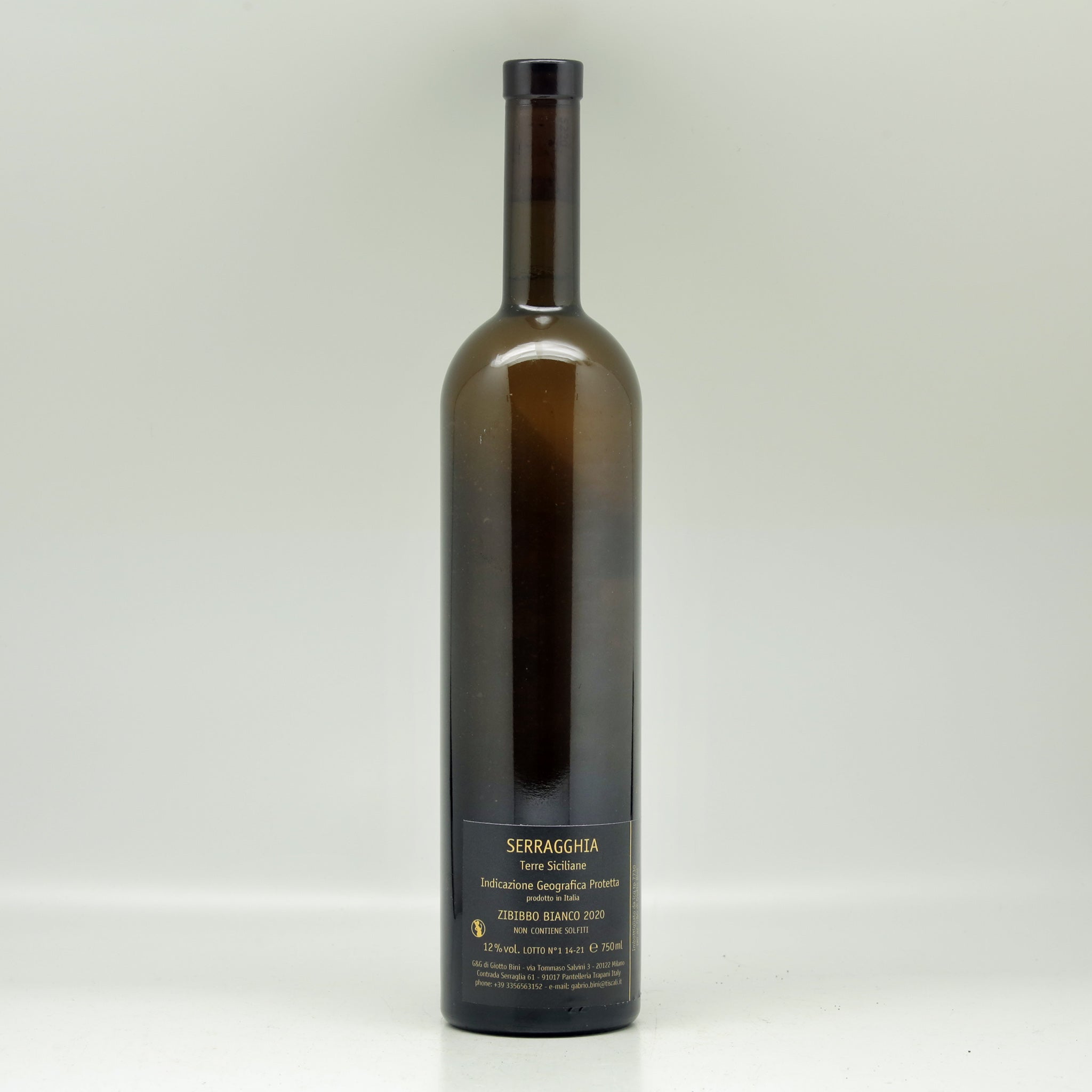 Serragghia Terre Siciliane Bianco Zibbibo 2020 White wine Bottle