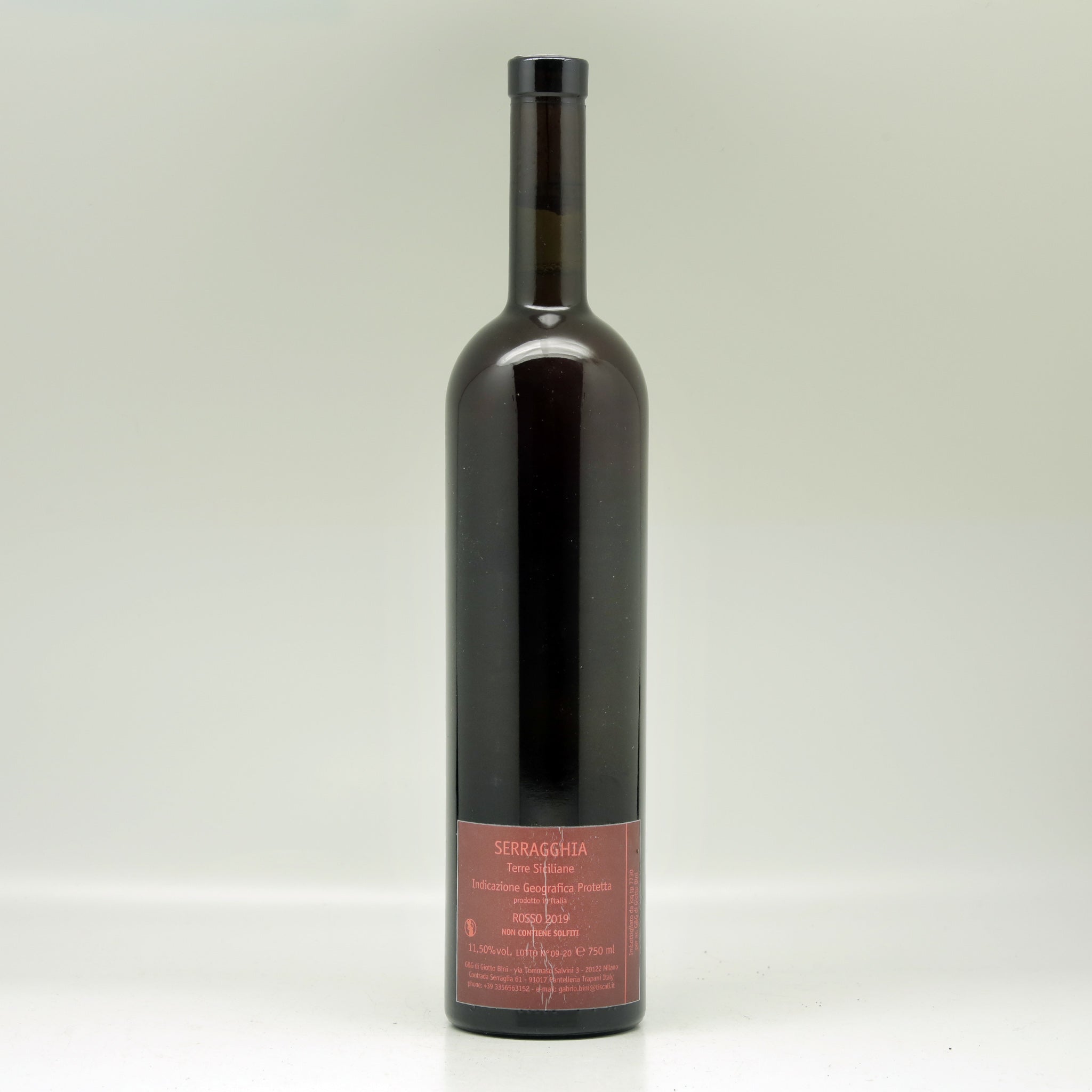 Serragghia Terre Siciliane Rosso Fanino 2019 Red wine Bottle