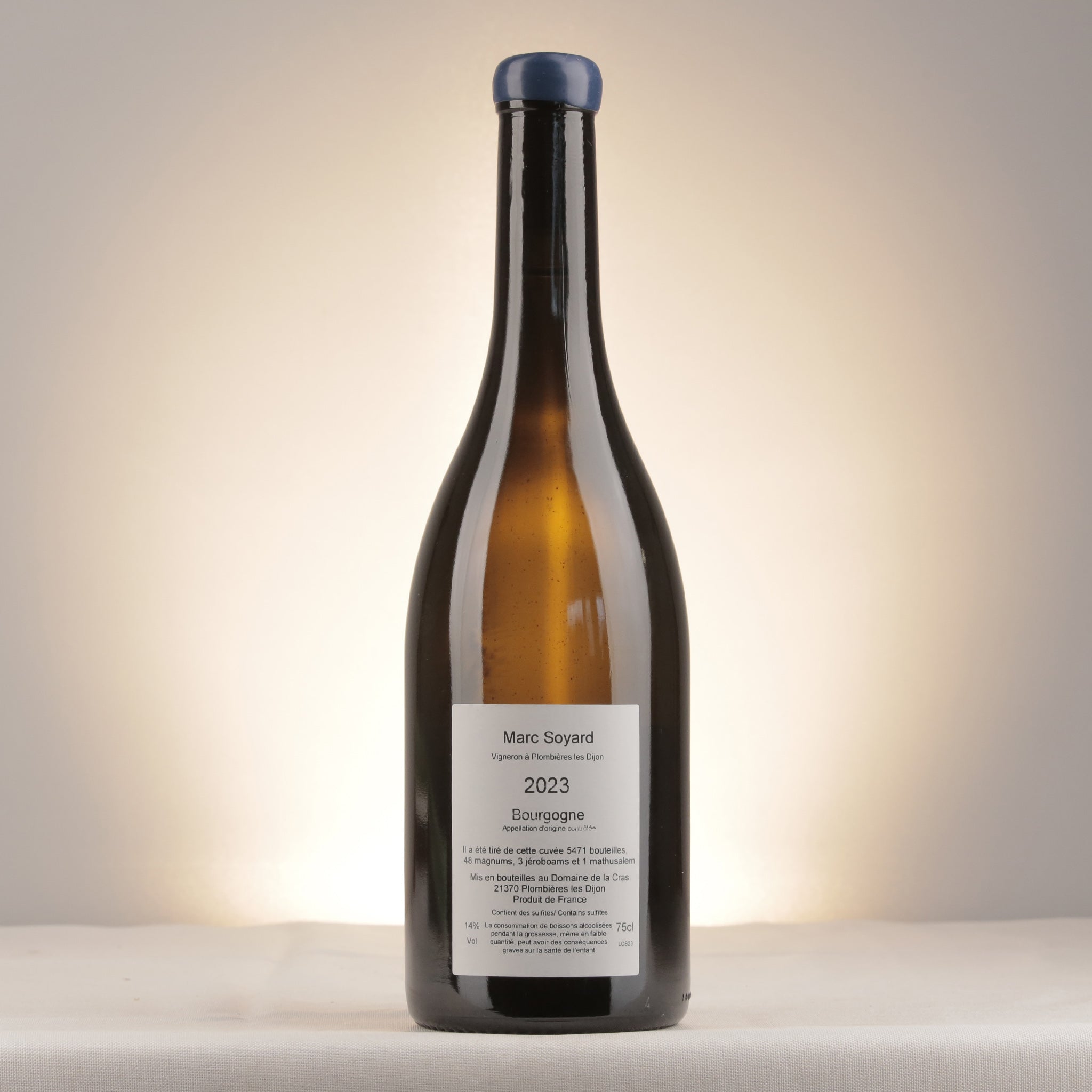 Domaine de la Cras Marc Soyard Bourgogne Coteaux de Dijon Cras Blanc 2023 Bottle back
