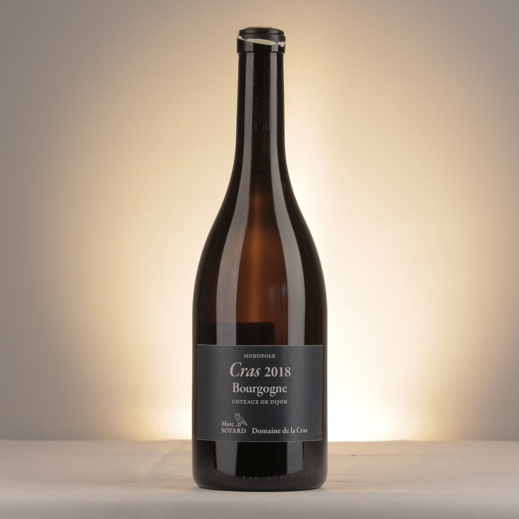 Domaine de la Cras Marc Soyard Coteaux de Dijon Blanc 2018 Bottle front