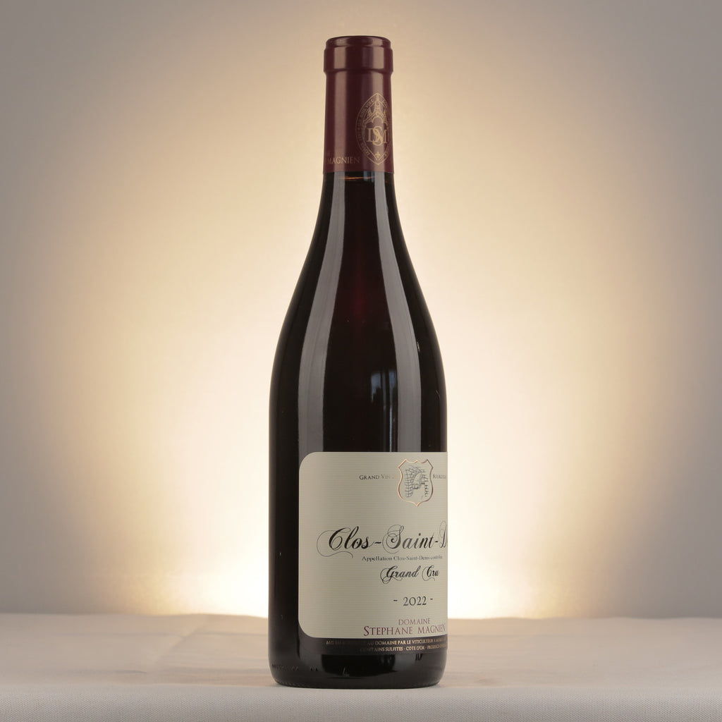 Stéphane Magnien Clos Saint Denis Grand Cru 2022 Bottle detail