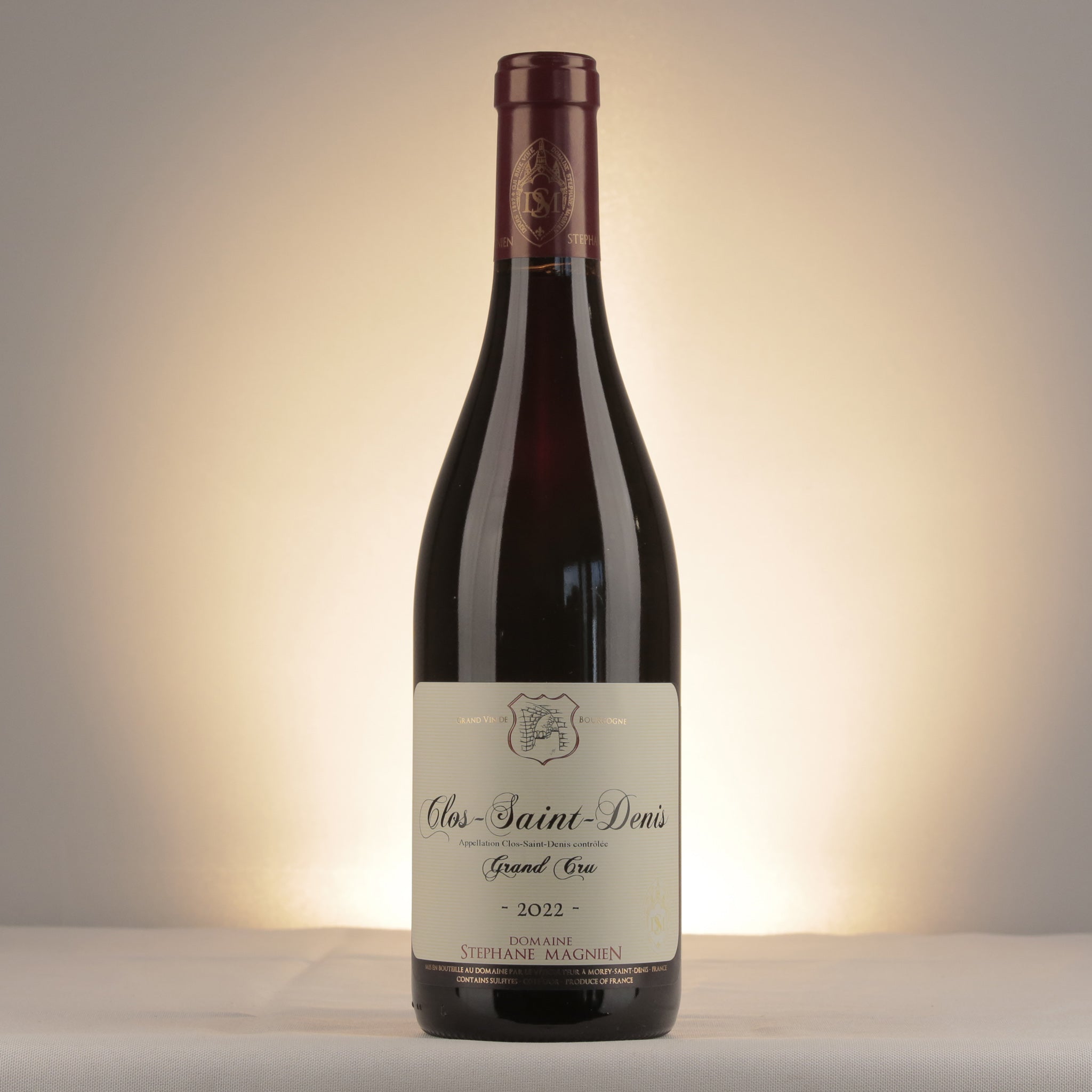 Stéphane Magnien Clos Saint Denis Grand Cru 2022 Bottle front
