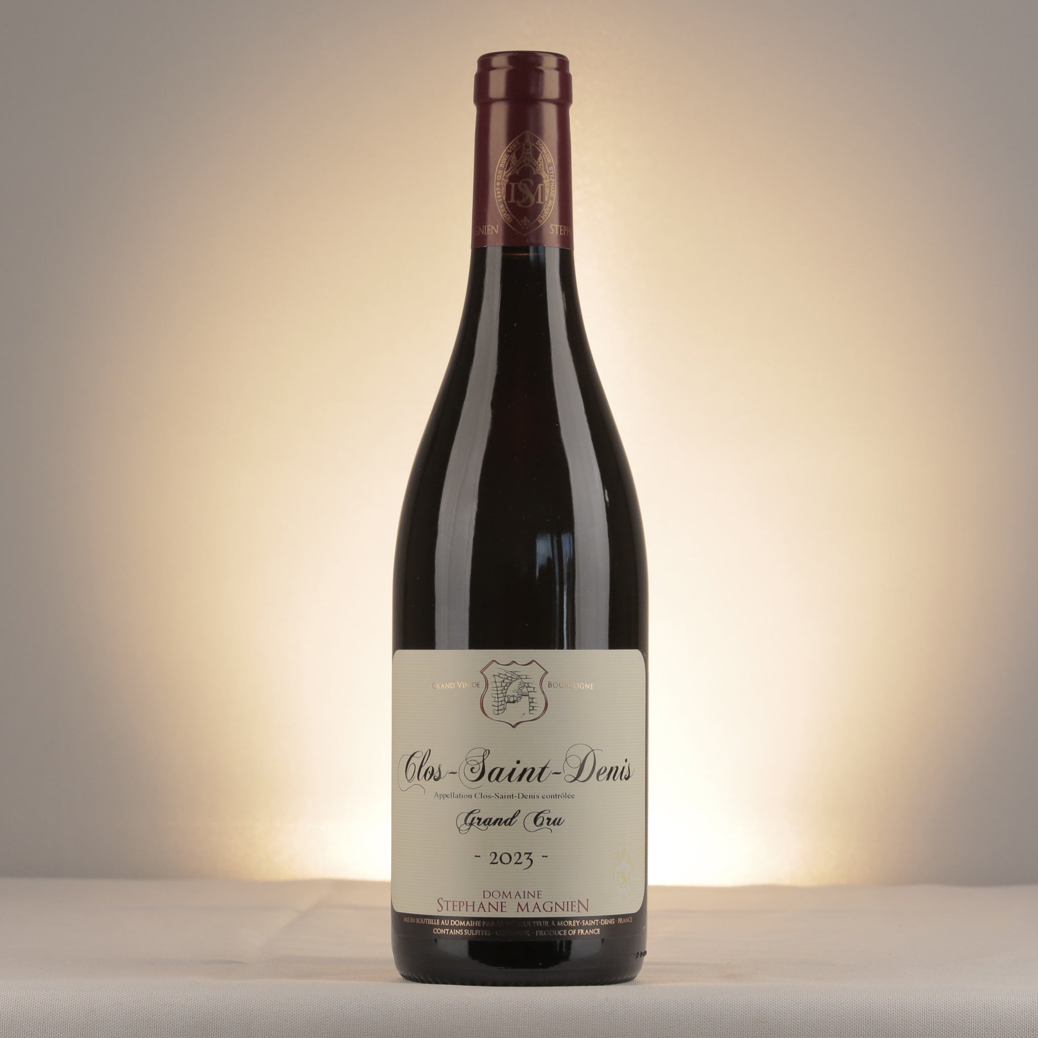 Stéphane Magnien Clos Saint Denis Grand Cru 2023 Bottle front