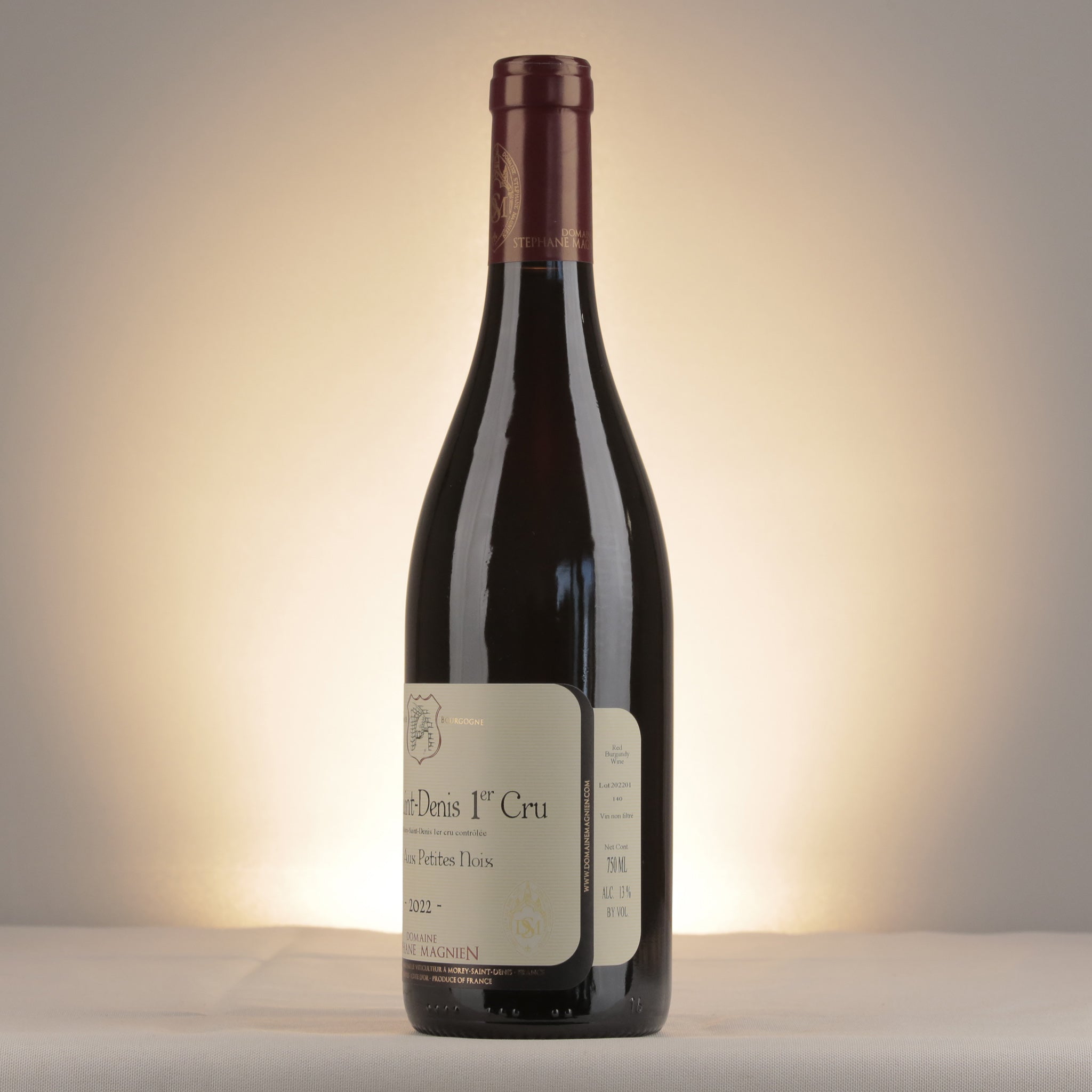 Stéphane Magnien Morey-Saint-Denis 1er Cru Cuvée Aux Petites Noix 2022 Bottle label