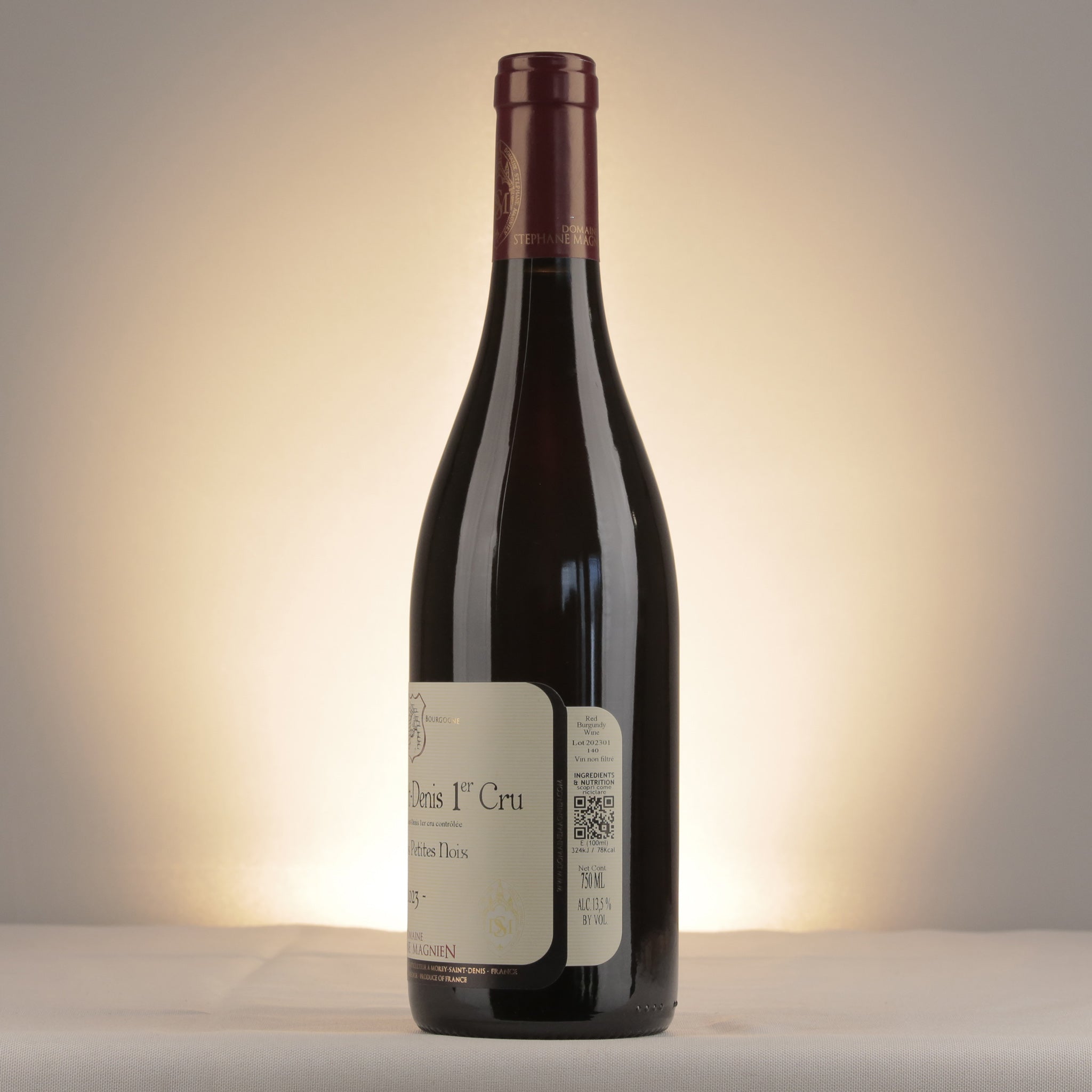 Stéphane Magnien Morey-Saint-Denis 1er Cru Cuvée Aux Petites Noix 2023 Bottle label