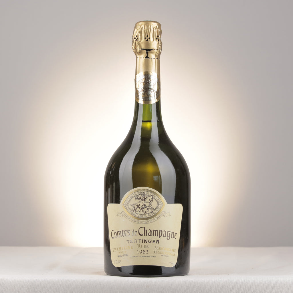 Champagne Taittinger Comtes de Champagne Blanc de Blancs Grand Cru 1983 Bottle front