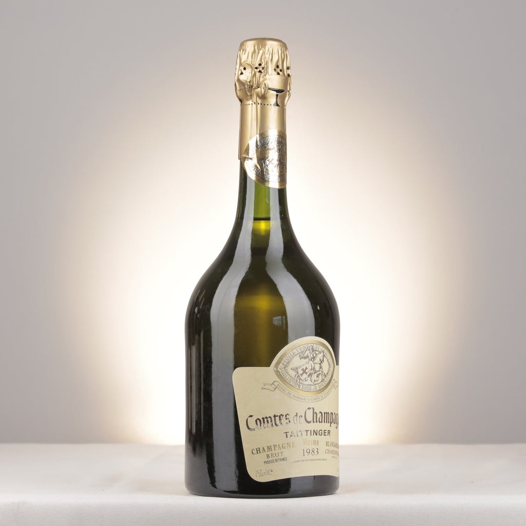 Champagne Taittinger Comtes de Champagne Blanc de Blancs Grand Cru 1983 Bottle turned right