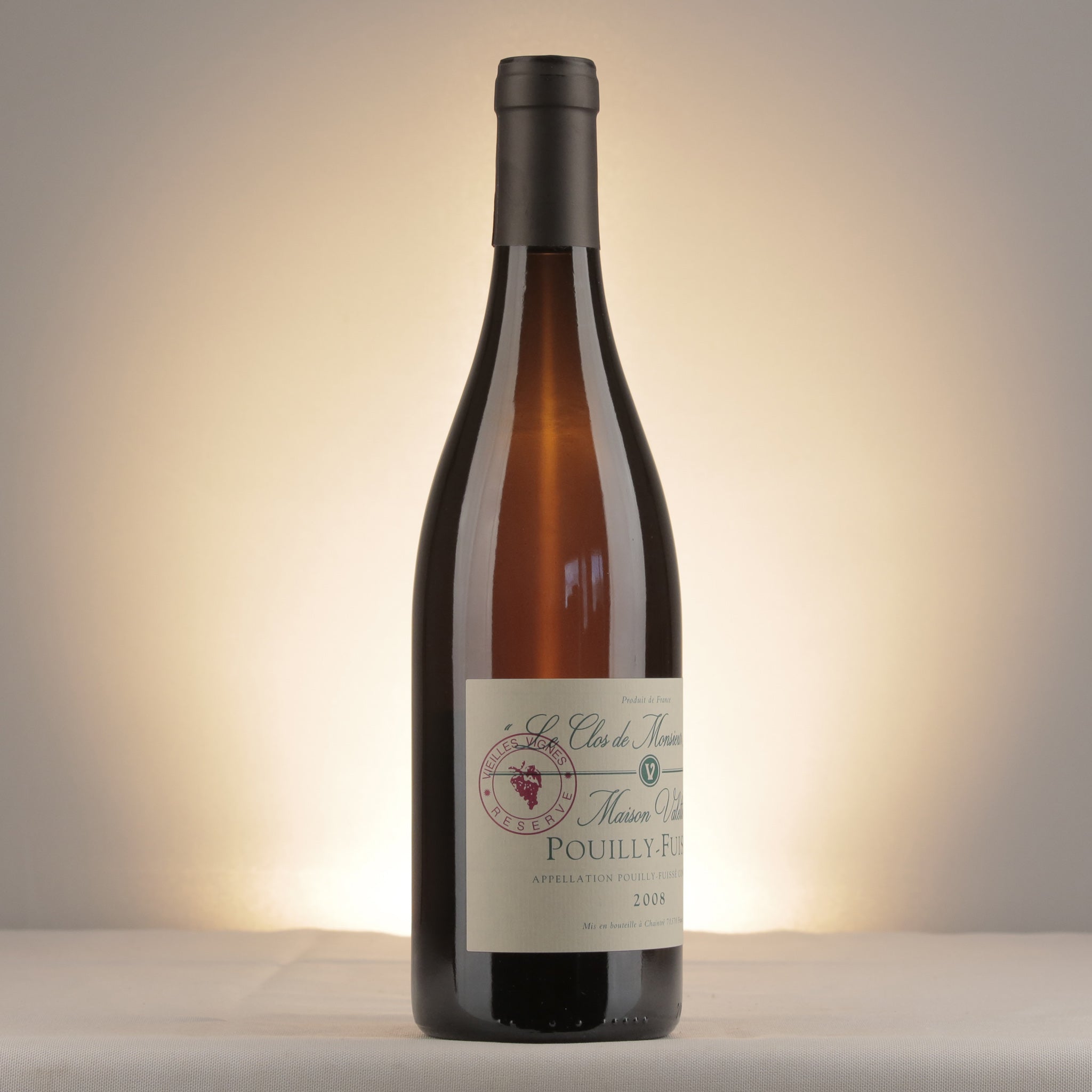 Valette Pouilly-Fuissé Le Clos de Monsieur Noly Vieilles Vignes 2008 Bottle label