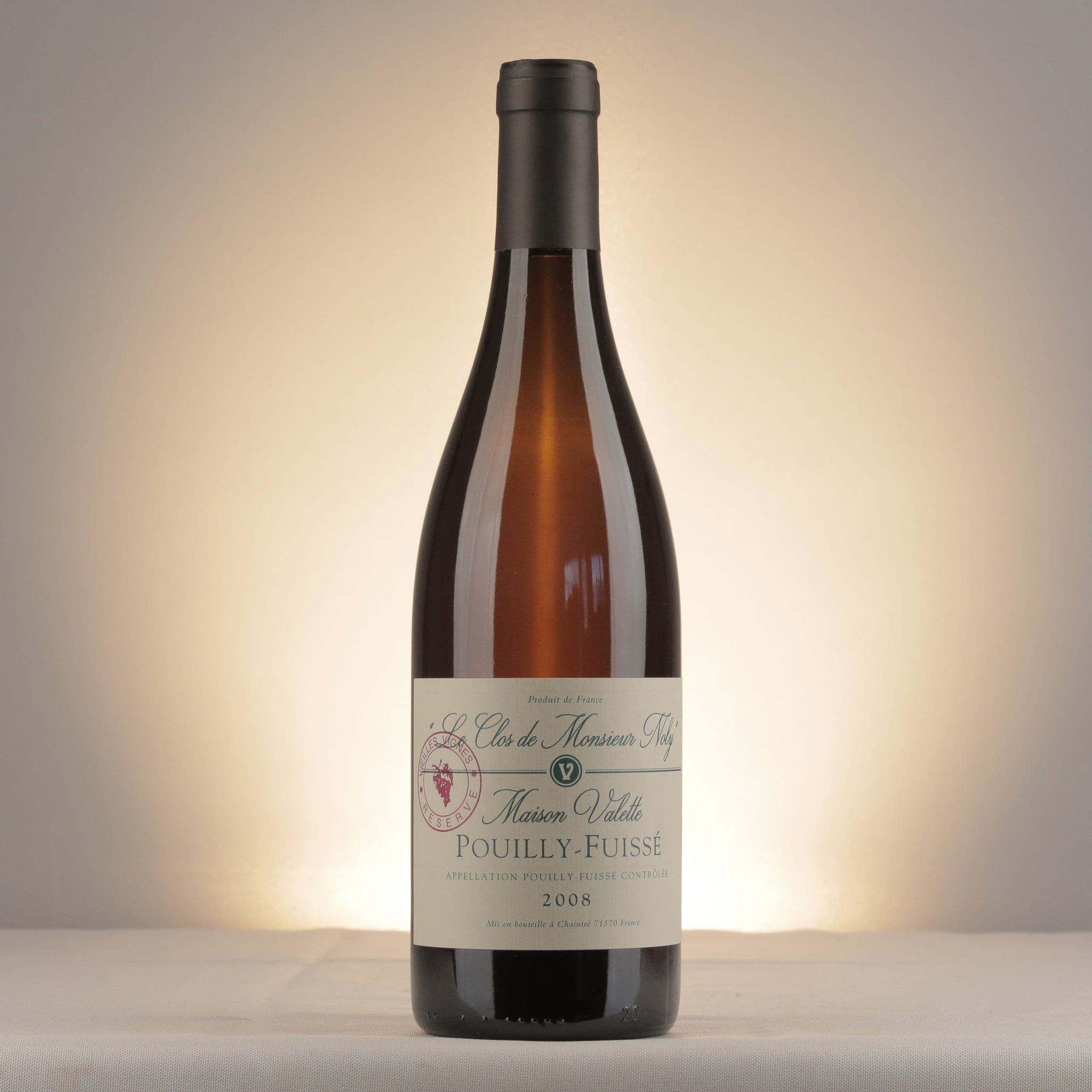Valette Pouilly-Fuissé Le Clos de Monsieur Noly Vieilles Vignes 2008 Bottle front