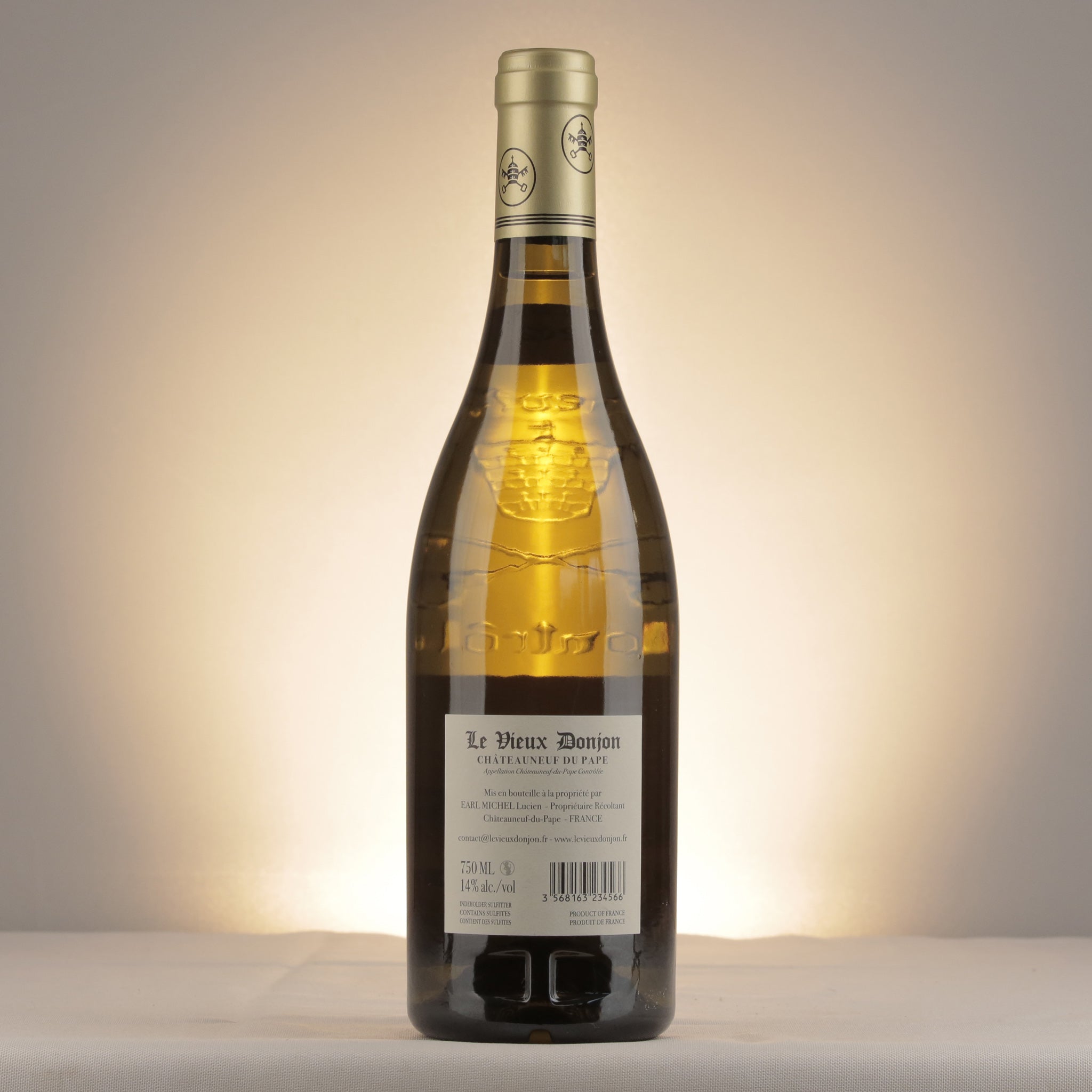Le Vieux Donjon Chateauneuf-du-Pape Blanc 2021 Bottle back