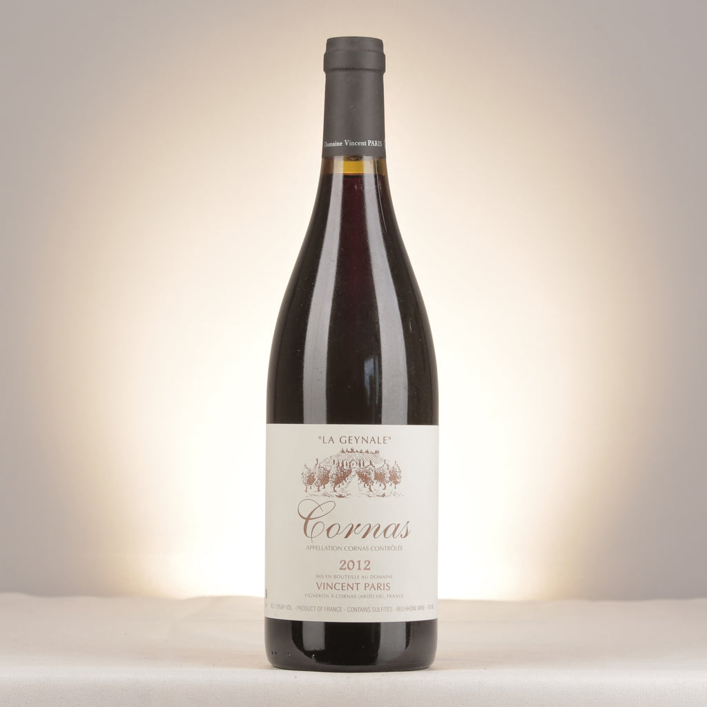 Vincent Paris Cornas La Geynale 2012 Bottle front
