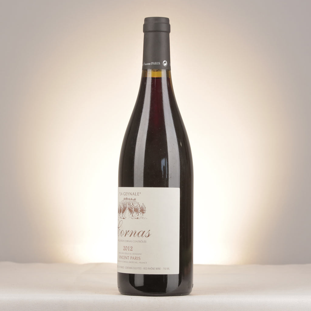 Vincent Paris Cornas La Geynale 2012 Bottle turned left