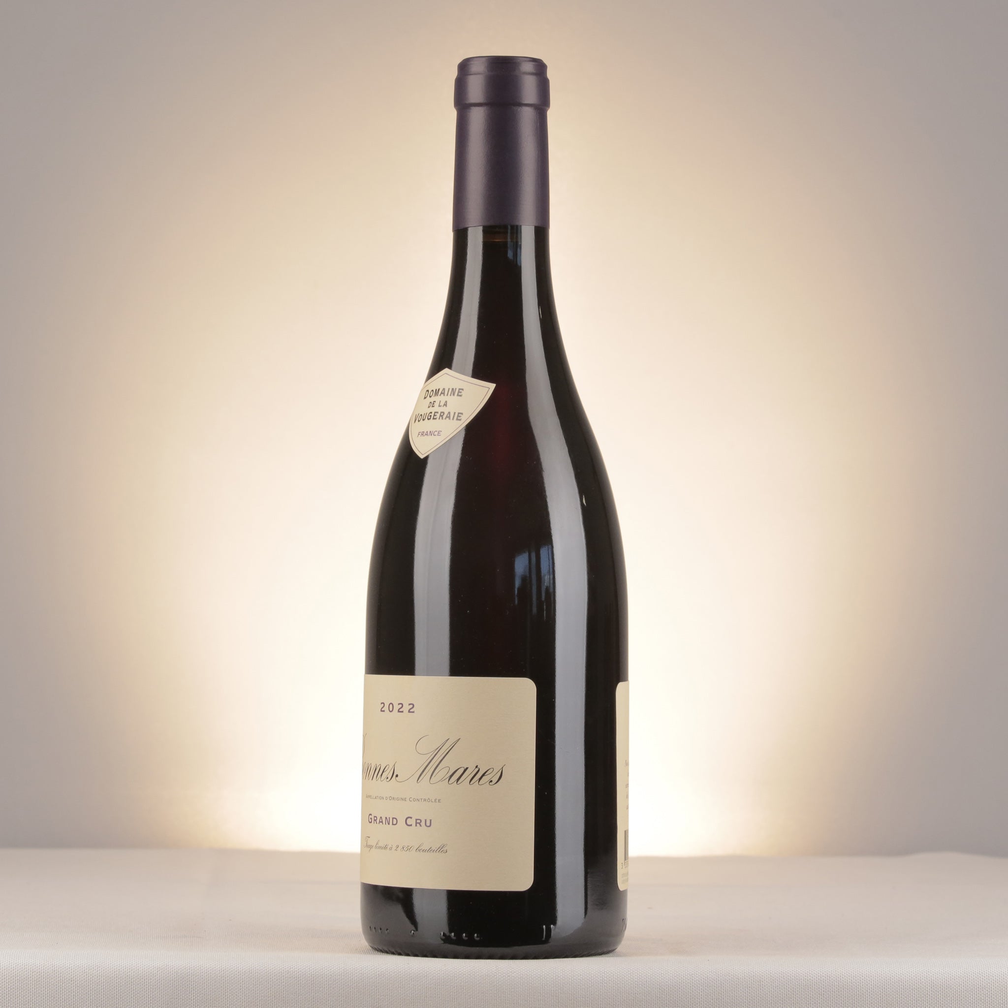 La Vougeraie Bonnes Mares Grand Cru 2022 Bottle detail