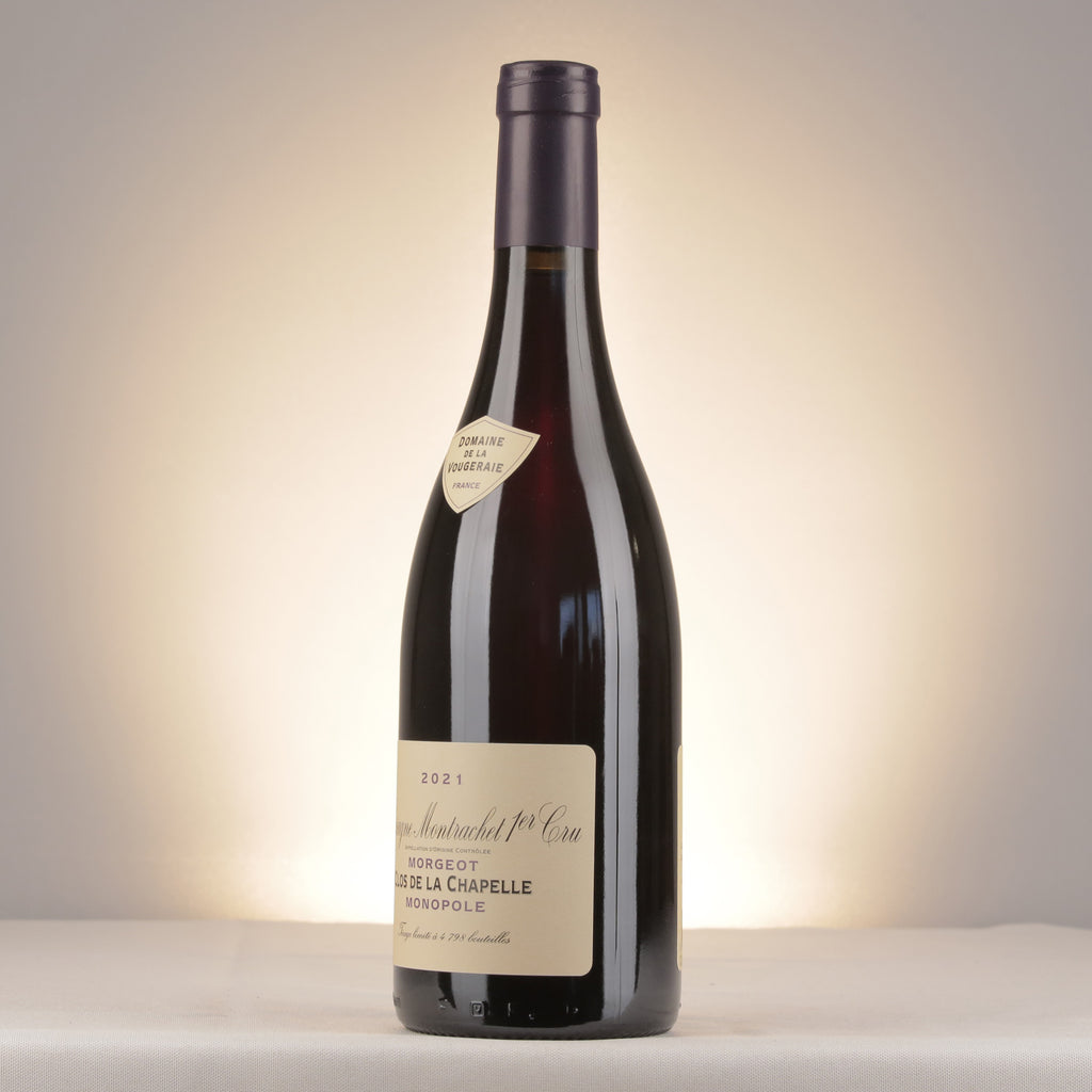 La Vougeraie Chassagne-Montrachet 1er Cru Morgeot Clos de la Chapelle Rouge 2021 Bottle detail