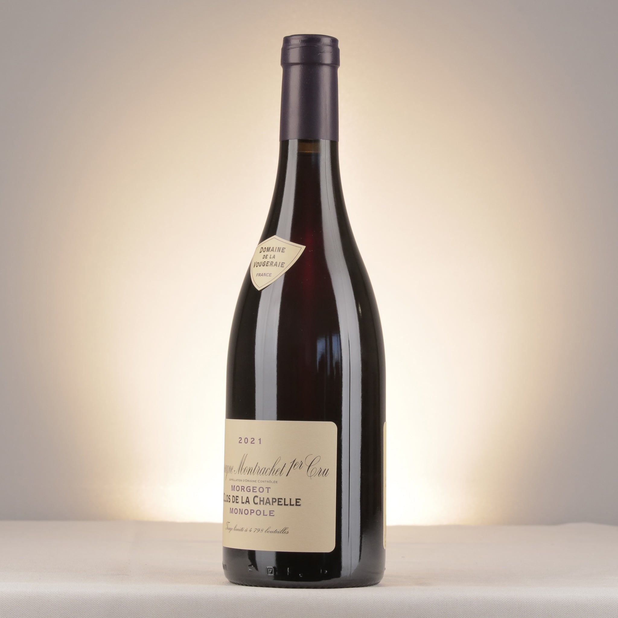 La Vougeraie Chassagne-Montrachet 1er Cru Morgeot Clos de la Chapelle Rouge 2021 Bottle detail
