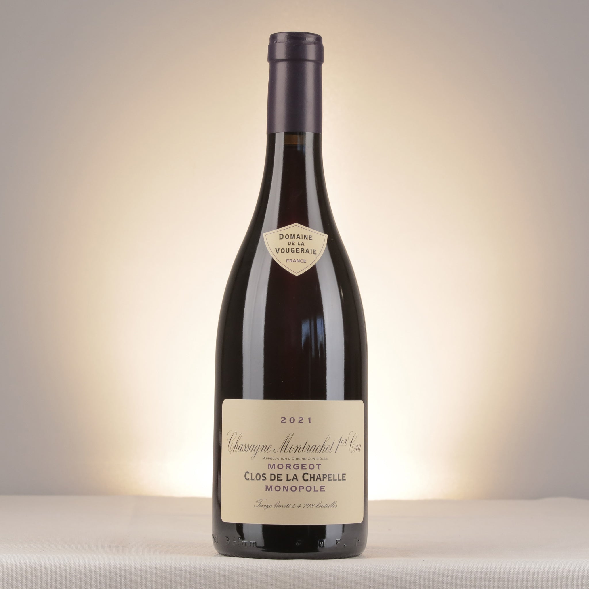 La Vougeraie Chassagne-Montrachet 1er Cru Morgeot Clos de la Chapelle Rouge 2021 Bottle front
