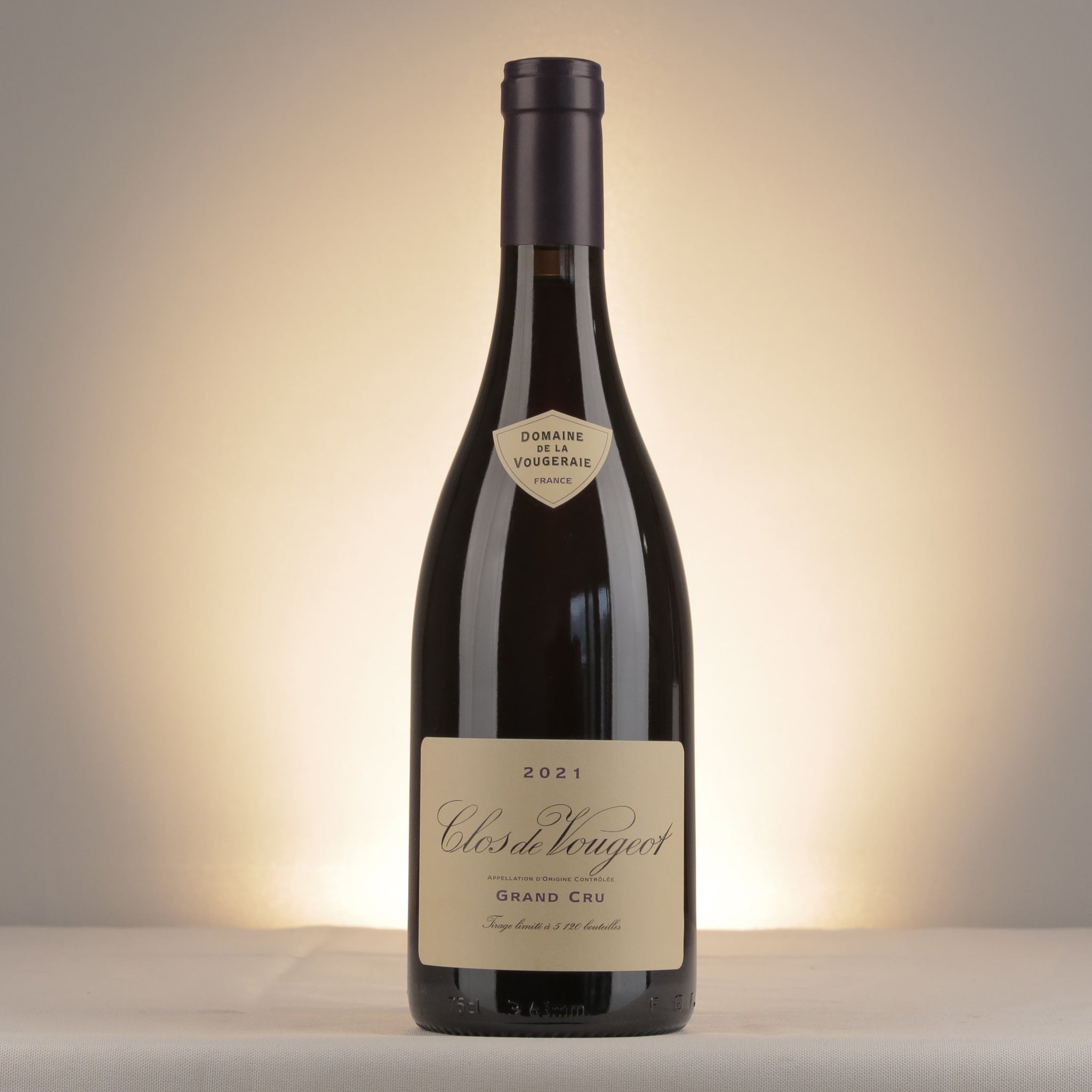 La Vougeraie Clos de Vougeot Grand Cru 2021 Bottle front
