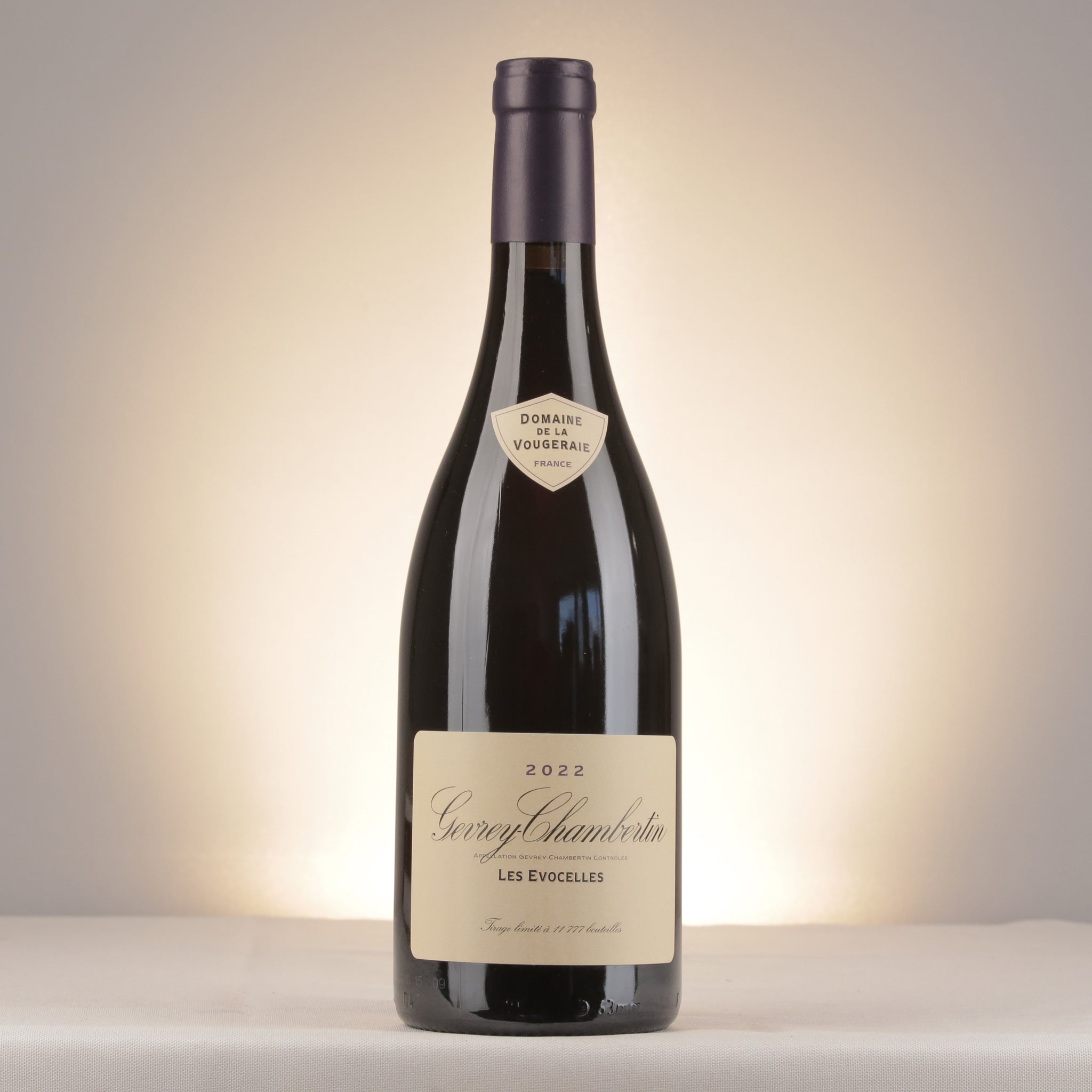 La Vougeraie Gevrey-Chambertin Les Evocelles 2022 Bottle front