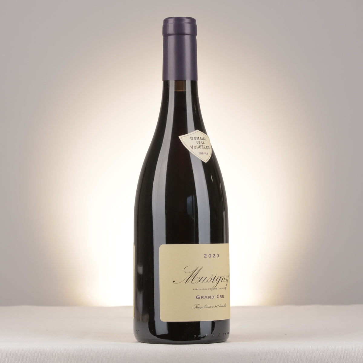 La Vougeraie Musigny Grand Cru 2020 Bottle turned right