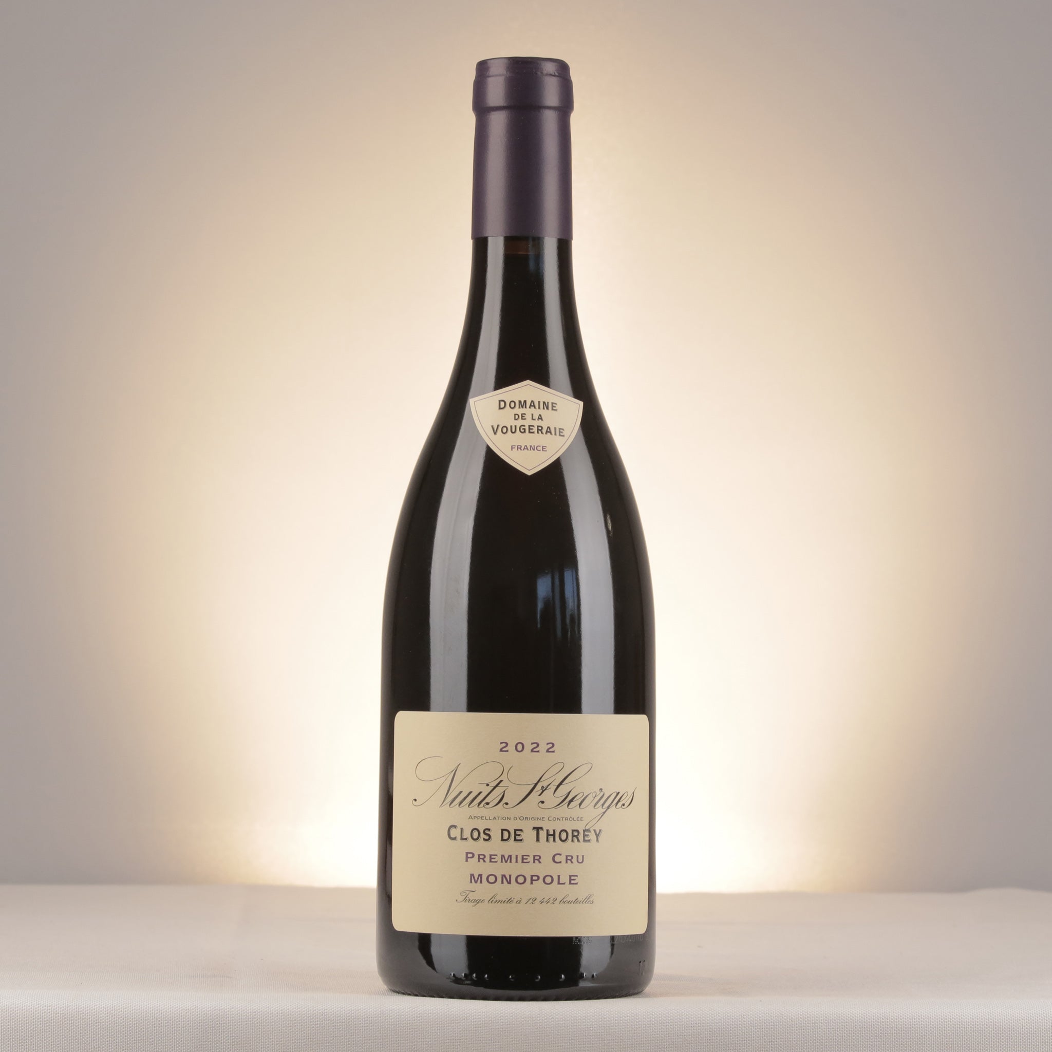 La Vougeraie Nuits-Saint-Georges 1er Cru Clos de Thorey 2022 Bottle front