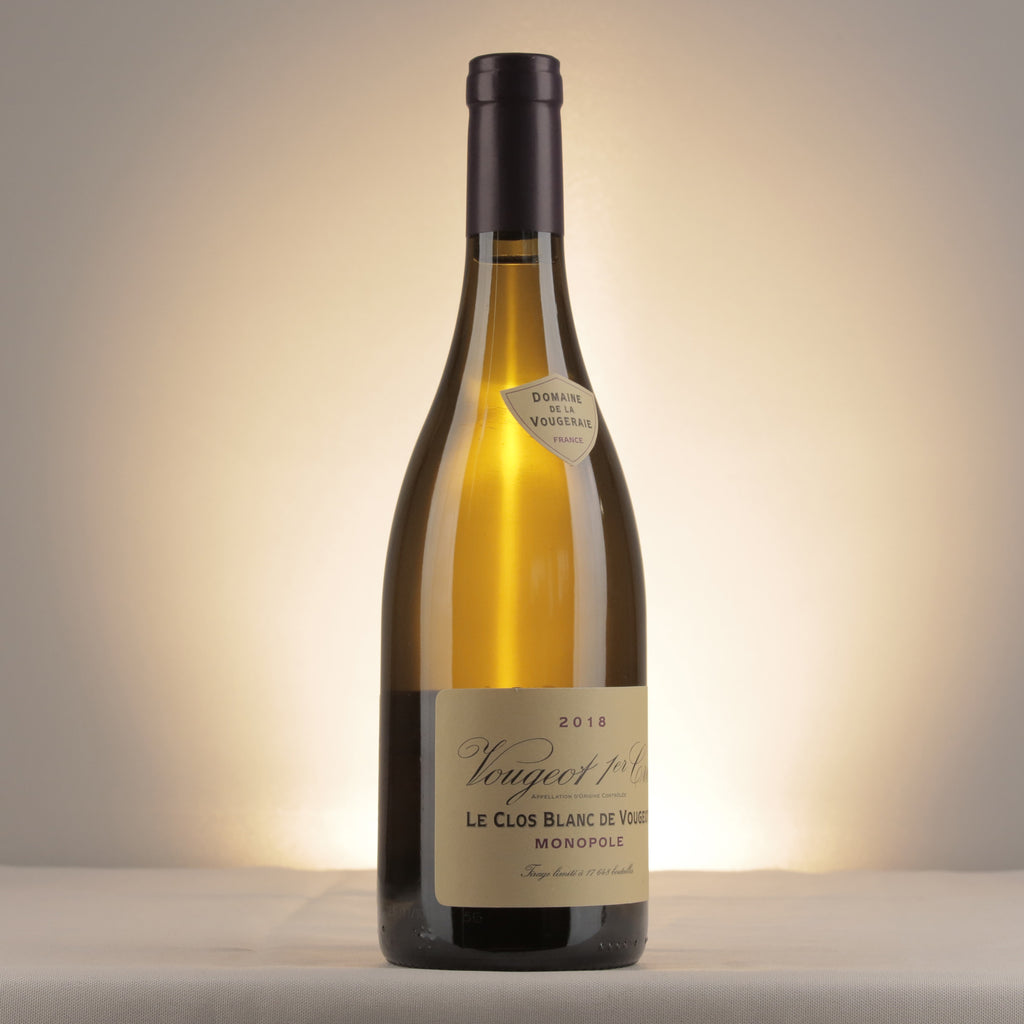 La Vougeraie Vougeot 1er Cru Le Clos Blanc de Vougeot 2018 Bottle label