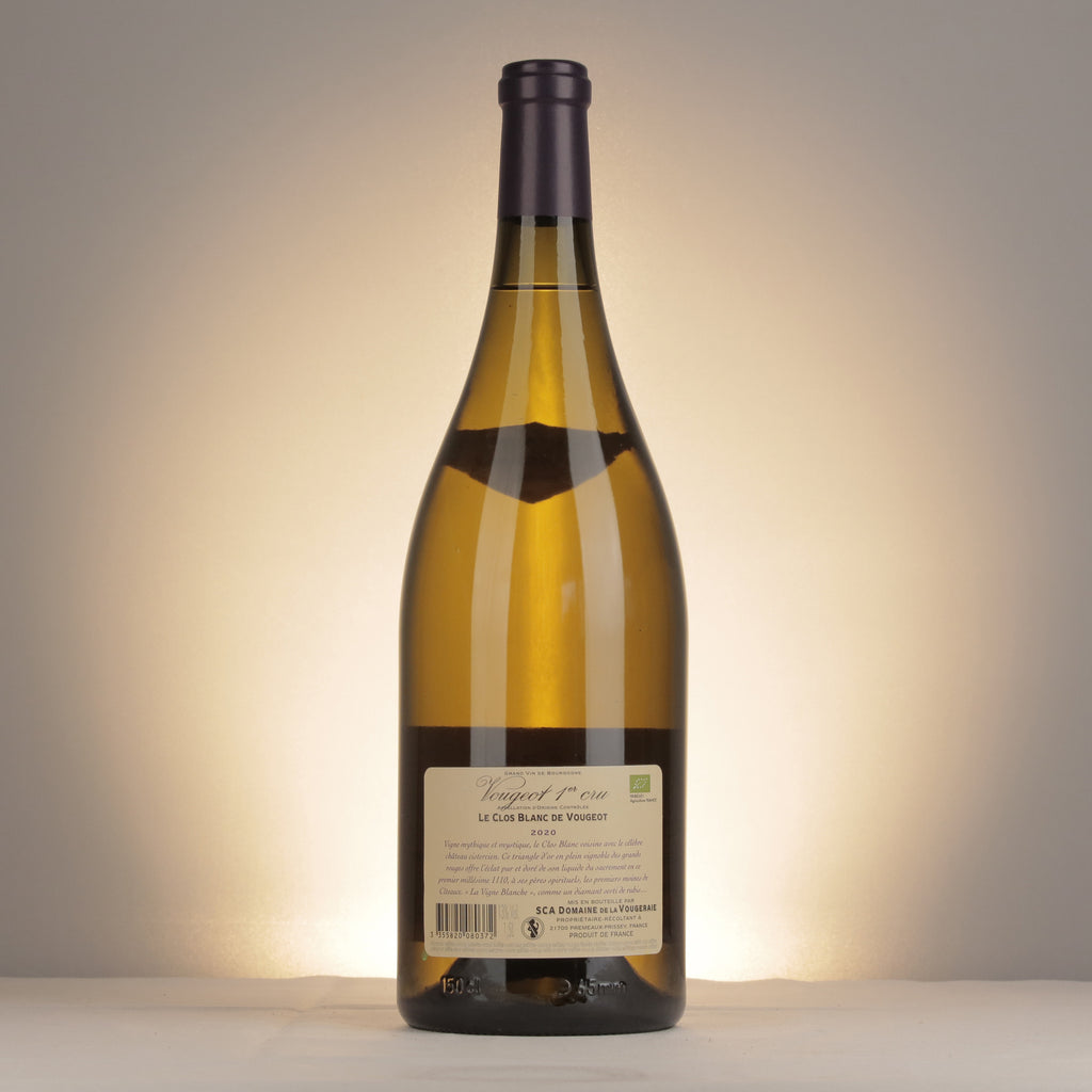 La Vougeraie Vougeot 1er Cru Le Clos Blanc de Vougeot 2020 Magnum back
